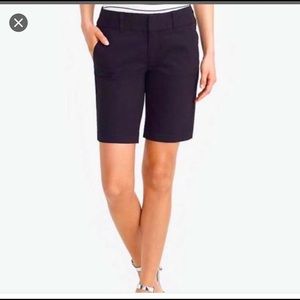 JCREW 9” Bermuda Chino Shorts Black Size 6 NWT
